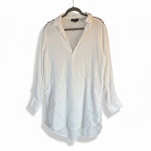 FORCYNTHIA Linen Blend Beach CoverUp